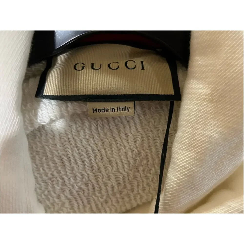 Men's Gucci embroidered interlocking G logo hoodie size XXXL made in Italy